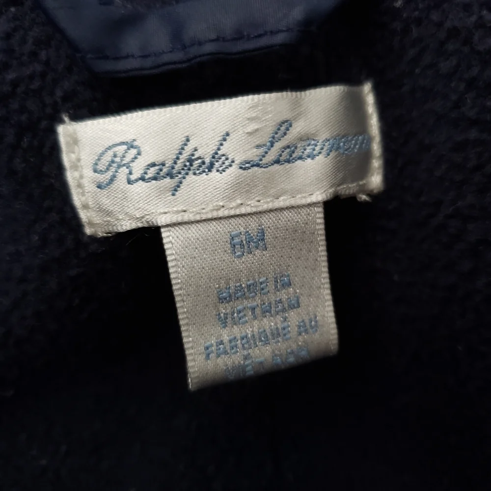 Ralph Lauren 6 Months Baby Water-Repellent Navy Quilted Hooded Barn Bunting